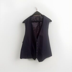 J. Hilburn Navy Men's Vest Italian Wool with 6 Buttons